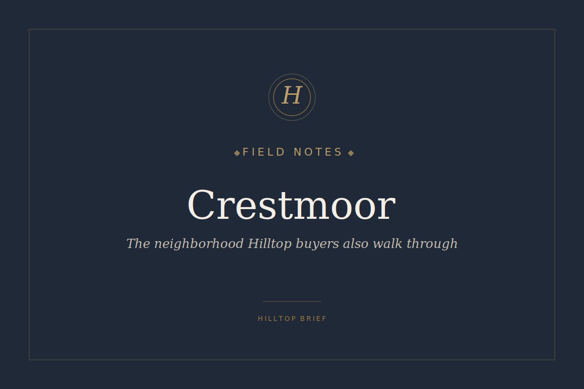 Crestmoor — The Paired Neighborhood