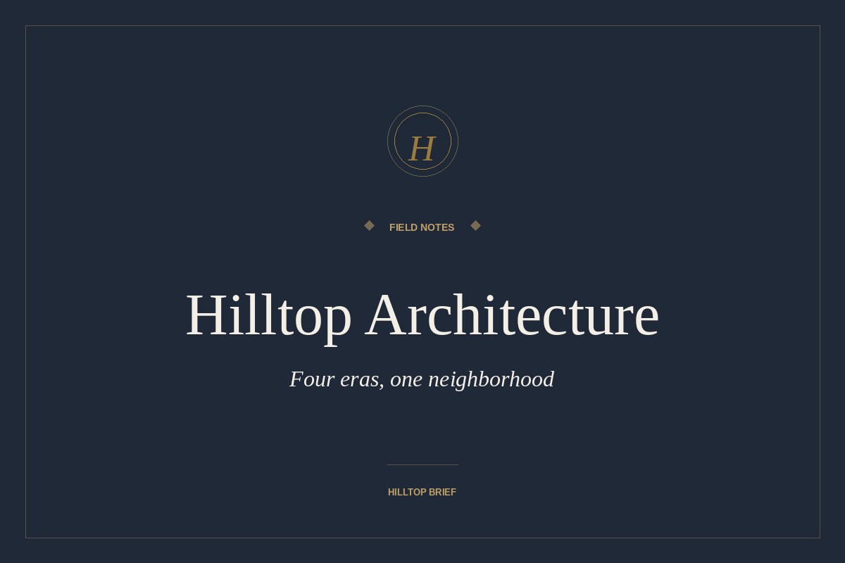 Hilltop Denver architectural character — four eras, one neighborhood