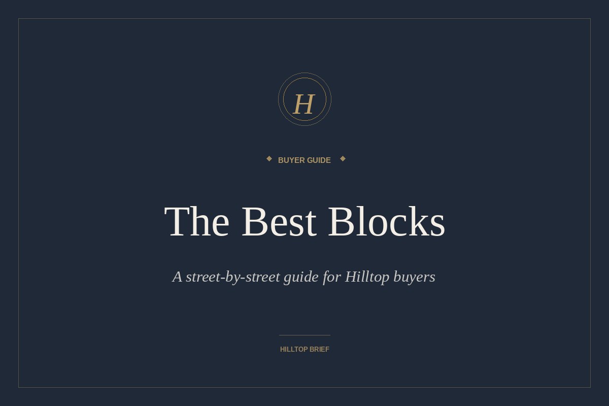 Hilltop's best blocks — a street-by-street buyer's guide cover image